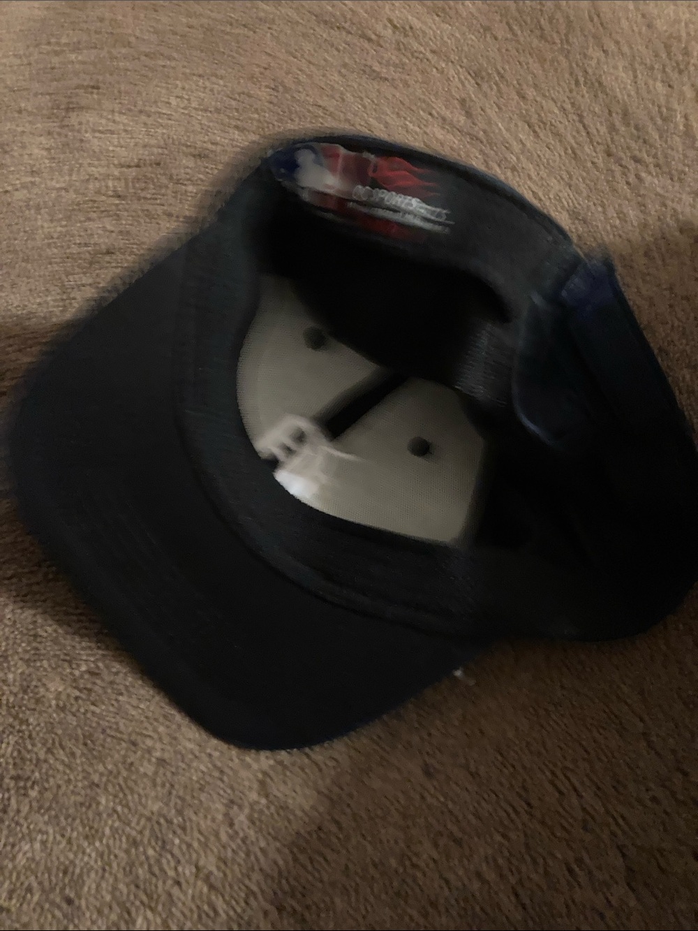 MLB Black Cap with White Script Logo